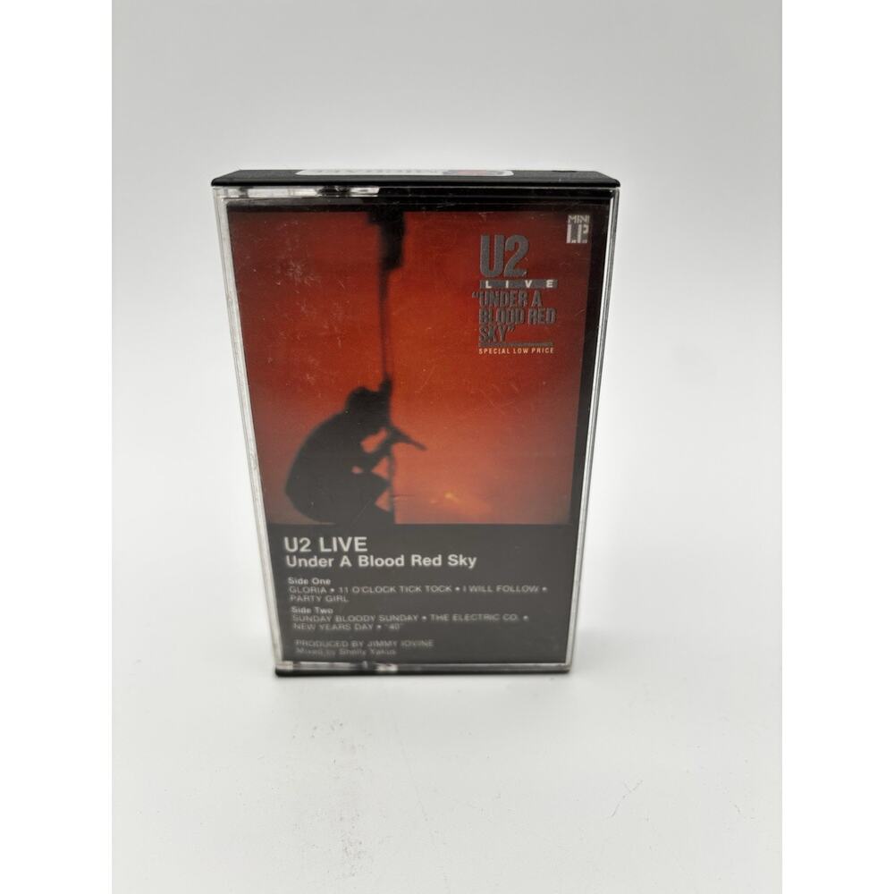 U2 Live Under A Blood Red Sky (Cassette, 1983, Island Records) VG Condition.
